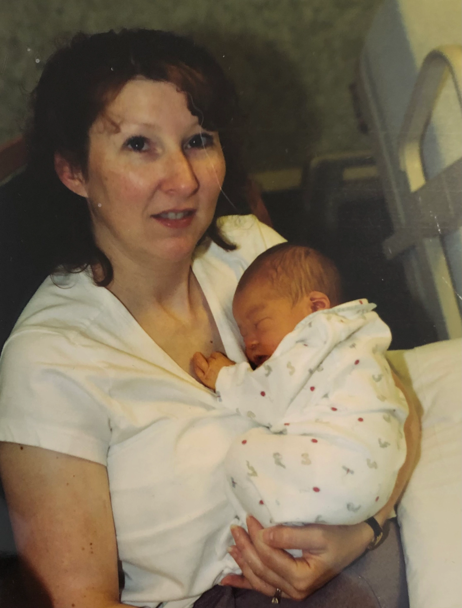 Mom and Kendrick a few hours after he was born. (September 2001).